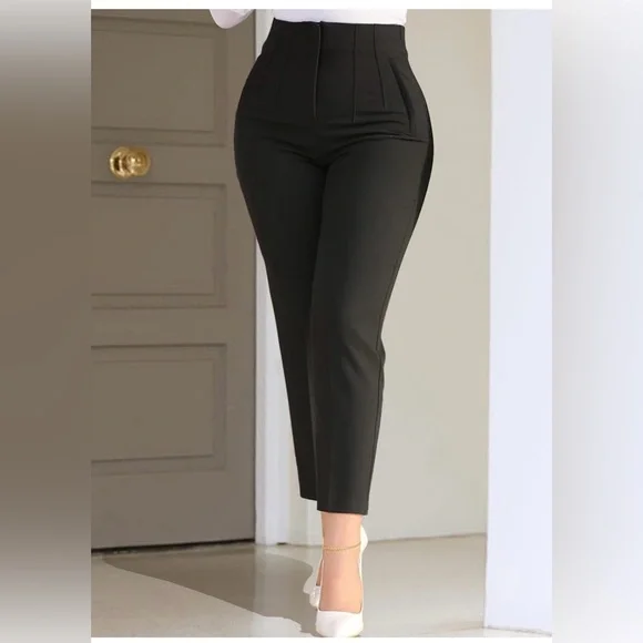 Hight Waist Pants stretch Color White brand new size S M L special office work - Picture 8 of 16